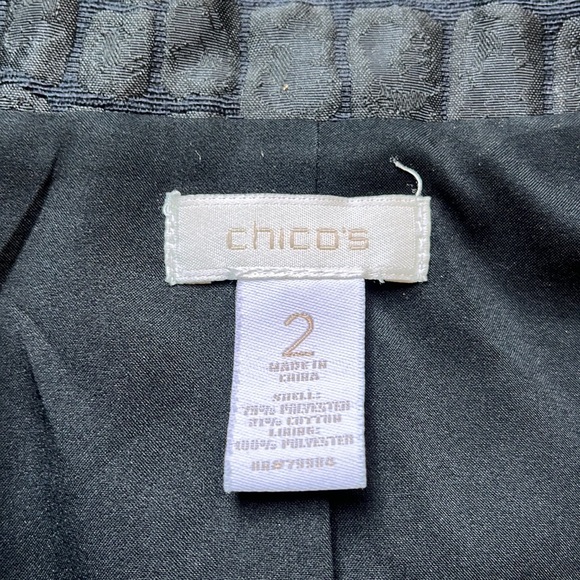 🐊Chicos Sephia Croc Embossed blazer jacket Chicos size 2 (12) - Picture 8 of 10